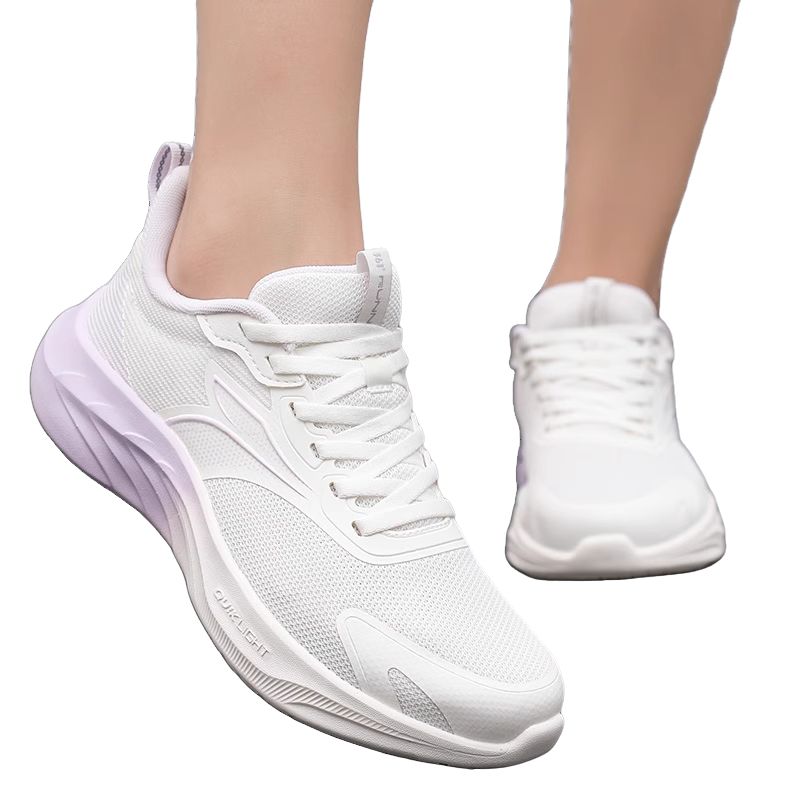 361° Cushioning Breathable Low top Casual Running Shoes Women’s White Purple