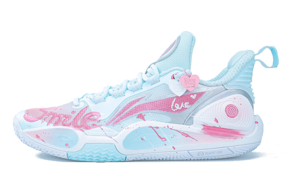 Li Ning Speed 9 Cushioning Abrasion Resistant Low top Basketball Shoes Men’s Blue Pink