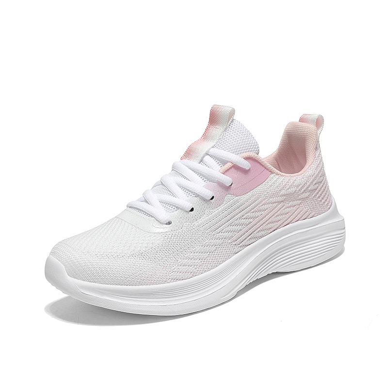 BIANSULONG Cushioning, Wear Resistant Low top Casual Running Shoes Women’s White Pink