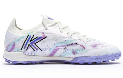 KELME Quick Spark 5.0 TF Turf Soccer Shoes Unisex White Multicolor