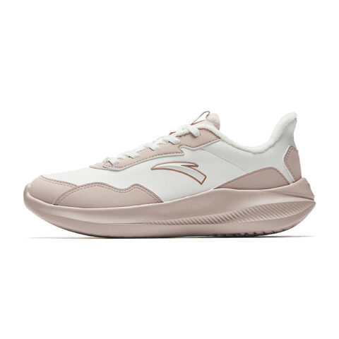 Anta Running Collection Slip Resistant Abrasion Resistant Low top Casual Running Shoes Women’s White Pink
