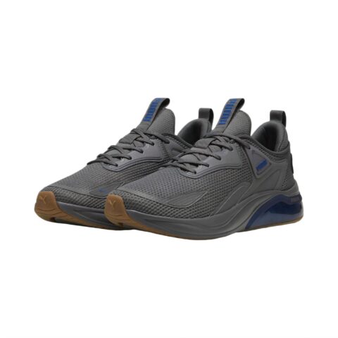PUMA Comfortable Fabric Cushioning Slip Resistant Abrasion Resistant Low top Running Shoes Unisex Gray