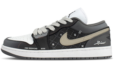 Jordan Air Jordan 1 Luxury Streetwear Low top Vintage Basketball Shoes Unisex Black