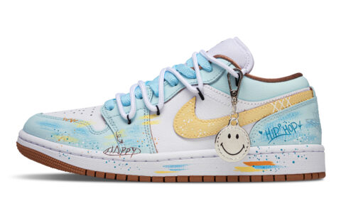 Jordan Air Jordan 1 Rainbow Diary Slip Resistant Abrasion Resistant Slip Resistant Abrasion Resistant Low top