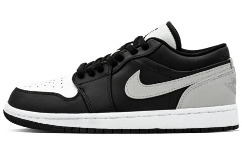 Jordan Air Jordan 1 Smoke Gray Abrasion Resistant Low top Vintage Basketball Shoes Men’s Black Gray