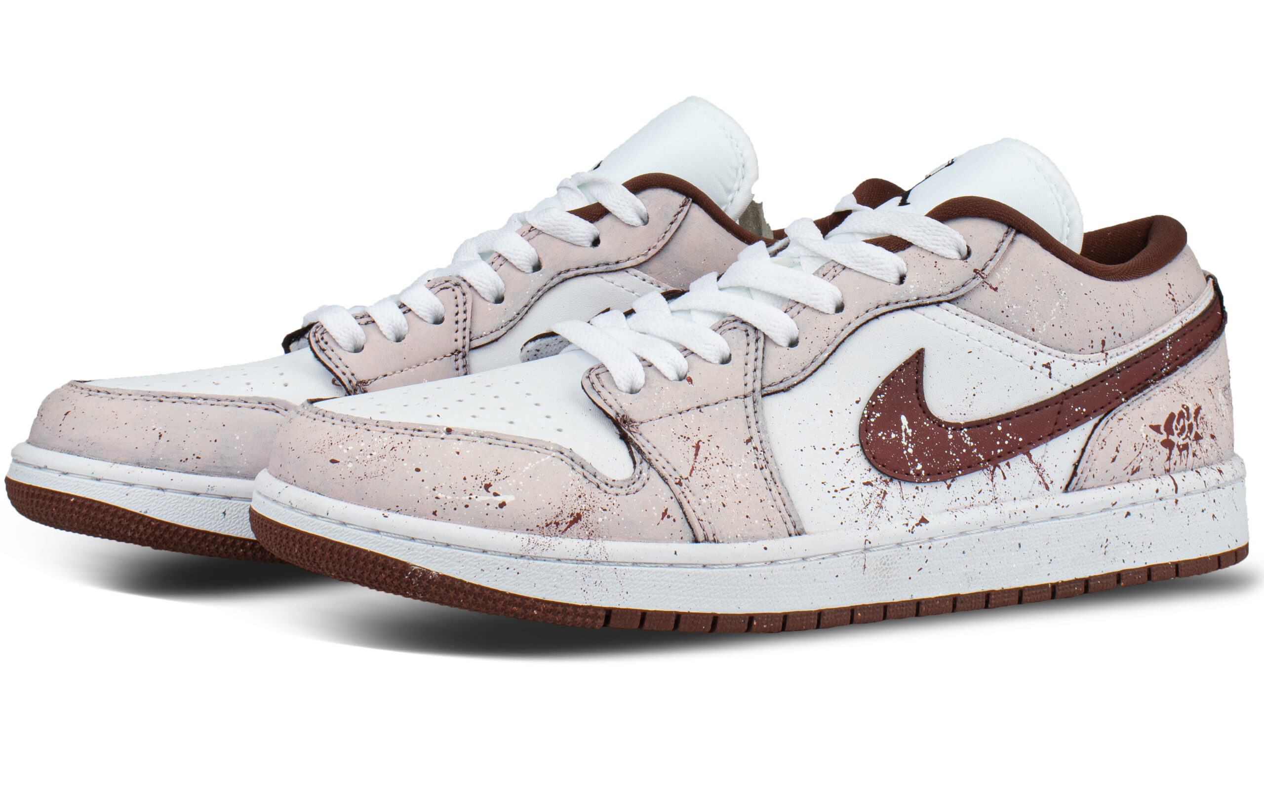 Jordan Air Jordan 1 Abrasion Resistant Abrasion Resistant Low top Vintage Basketball Shoes Unisex Pink