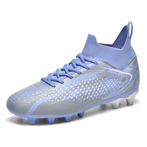 JINLAIKE Soccer Shoes Unisex Mid Top White Purple