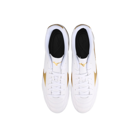Mizuno Folgado AG Artificial Ground Artificial Turf Slip Resistant Abrasion Resistant Soccer Shoes Unisex White Gold