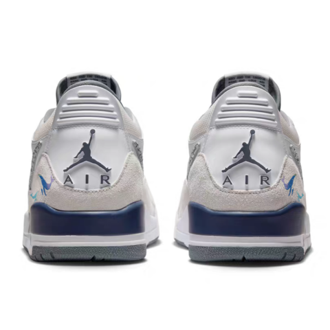 Jordan Legacy 312 Abrasion Resistant Slip Resistant Low top Vintage Basketball Shoes Men’s Gray White