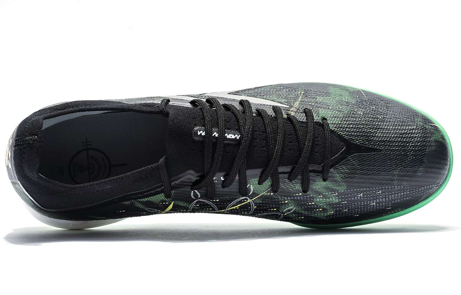 KELME Shadow 2.0 TF Turf Artificial Turf Cushioning, Wear Resistant Soccer Shoes Unisex Black Green