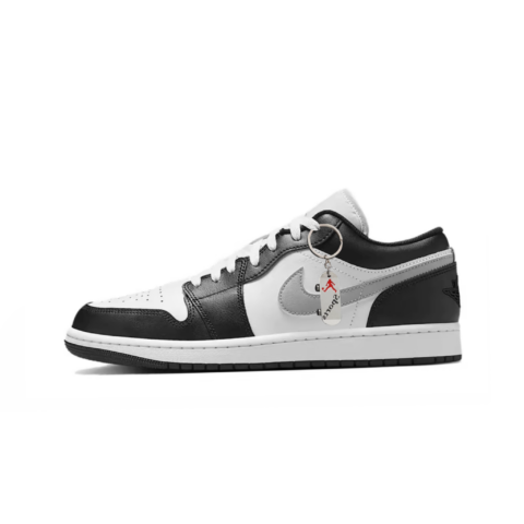 Jordan Air Jordan 1 Mystic Gray Cushioning, Wear Resistant Low top Vintage Basketball Shoes Men’s Black