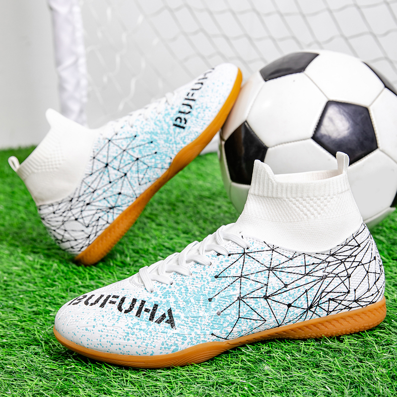 BIANSULONG Soccer Shoes Unisex High Top White