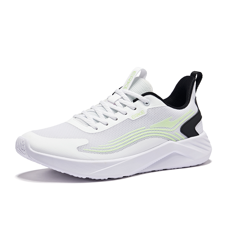Erke Cushioning Breathable Cushioning Breathable Low top Running Shoes Men’s Erke White Apple Green