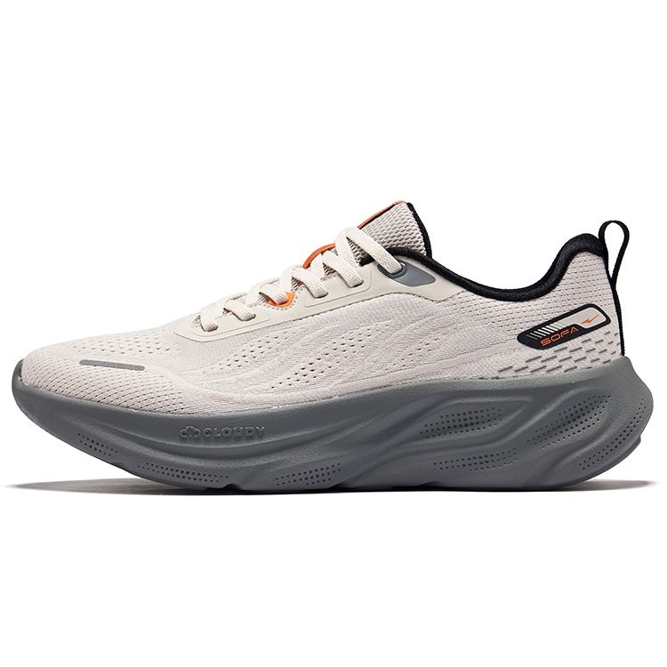 Erke Cloud Steps Cushioning Breathable Rebound Low top Casual Running Shoes Men’s Pumice Gray