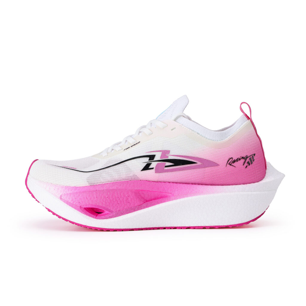 AISU Cushioning Support Balance Low top Carbon Plate Long Distance Running Shoes Unisex Spring Garden Pink