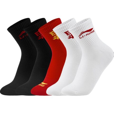 Li Ning Rijin Doujin Collection Crew Socks Unisex 5 Pack