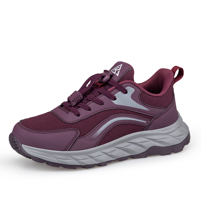 KANGLEJIAN Cushioning Slip Resistant Abrasion Resistant Low top Casual Shoes Women's Dark Red