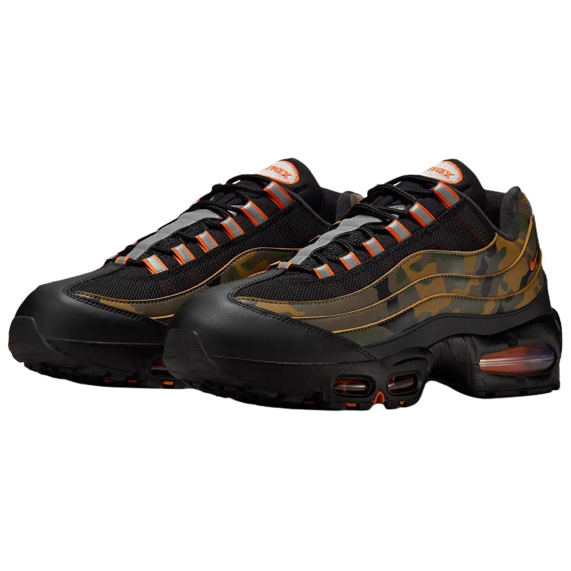 Nike Air Max 95 Breathable Running Shoes Unisex Black Umber
