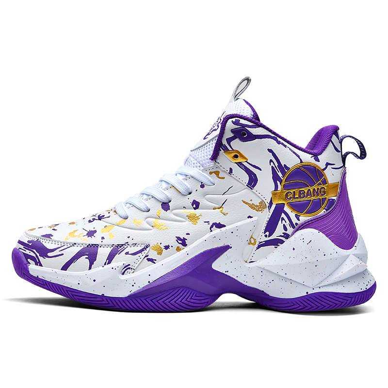 MUSNODO Mesh, Synthetic Leather High top Basketball Shoes Unisex