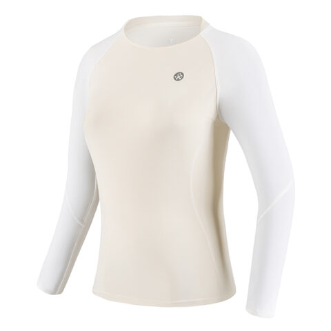 BMAI Workout Clothing Women's Light Khaki/Dark Beige White