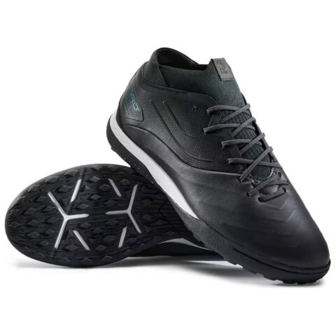 DECATHLON AG Rubber Short Studs MG Rubber Short Studs Slip Resistant Abrasion Resistant Soccer Shoes Men’s Black