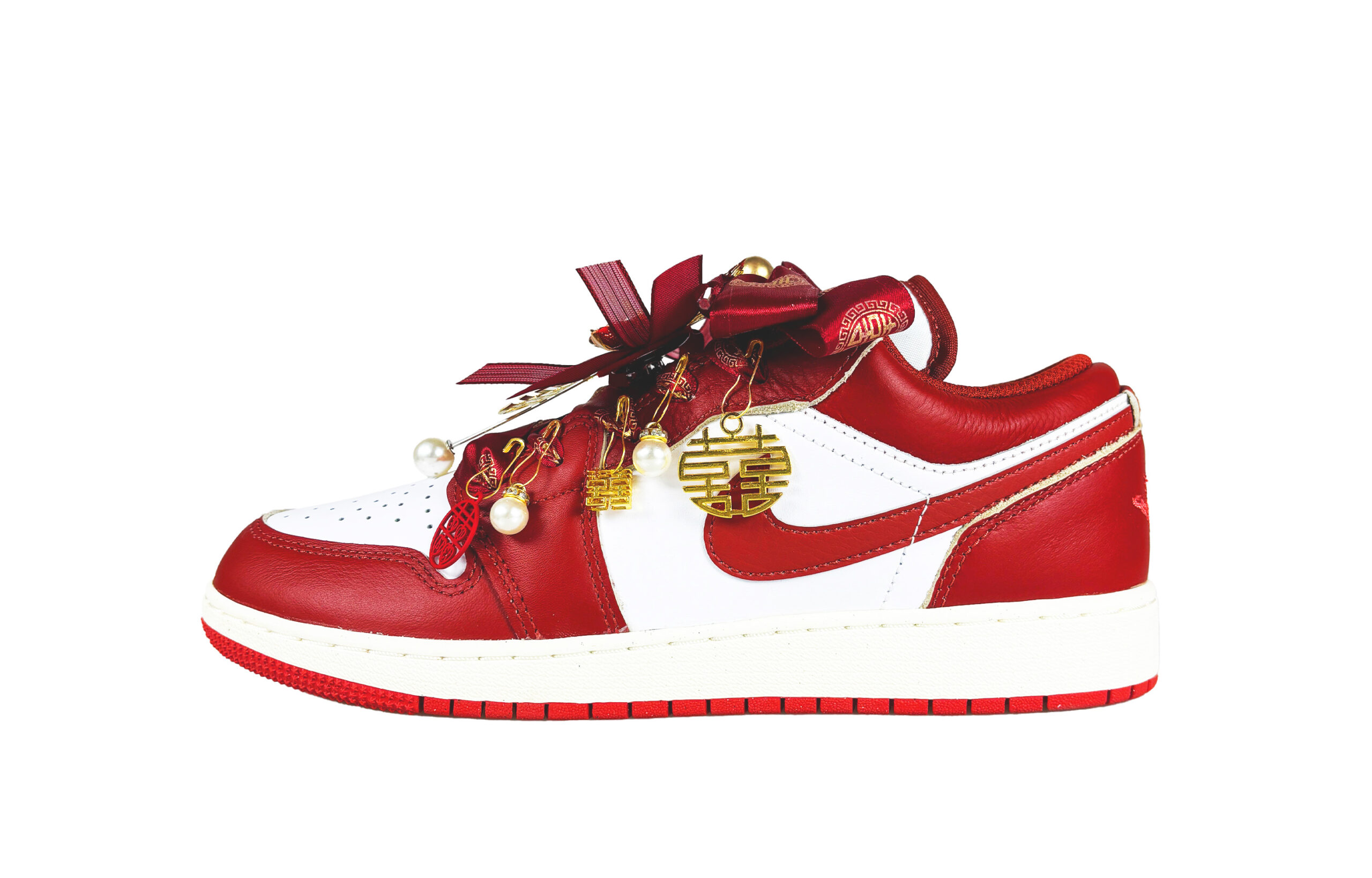 Jordan Air Jordan 1 GS Blooming Twin Flowers Slip Resistant Abrasion Resistant Low top Vintage Basketball Shoes Women’s
