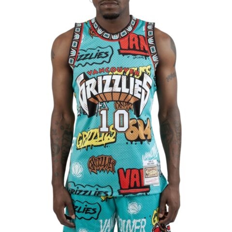 Mitchell Ness «NBA Grizzlies 1998 Mike Bibby» Slap Sticker Swingman jersey vest top