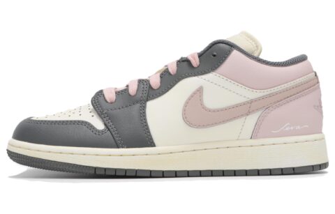 Jordan Air Jordan 1 Low top Vintage Basketball Shoes Women’s Smoke Gray Pink