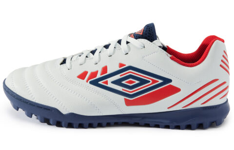 Umbro TF Turf Artificial Turf Abrasion Resistant Soccer Shoes Men’s White Blue Red