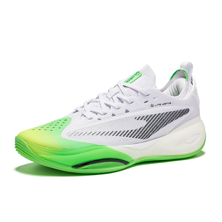 Erke Humble 2.0 Cushioning Support Low top Basketball Shoes Men’s White Green