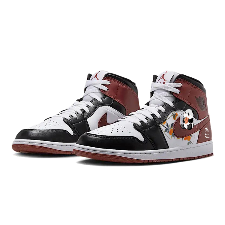 Jordan Air Jordan 1 Vintage Basketball Shoes Unisex High Top Red/Black