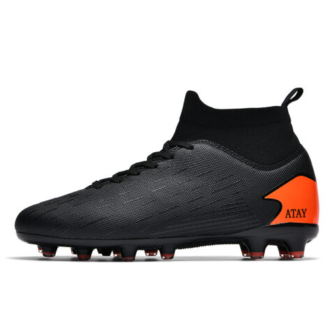 ATAY Slip Resistant Abrasion Resistant Slip Resistant Abrasion Resistant Soccer Shoes Unisex Black
