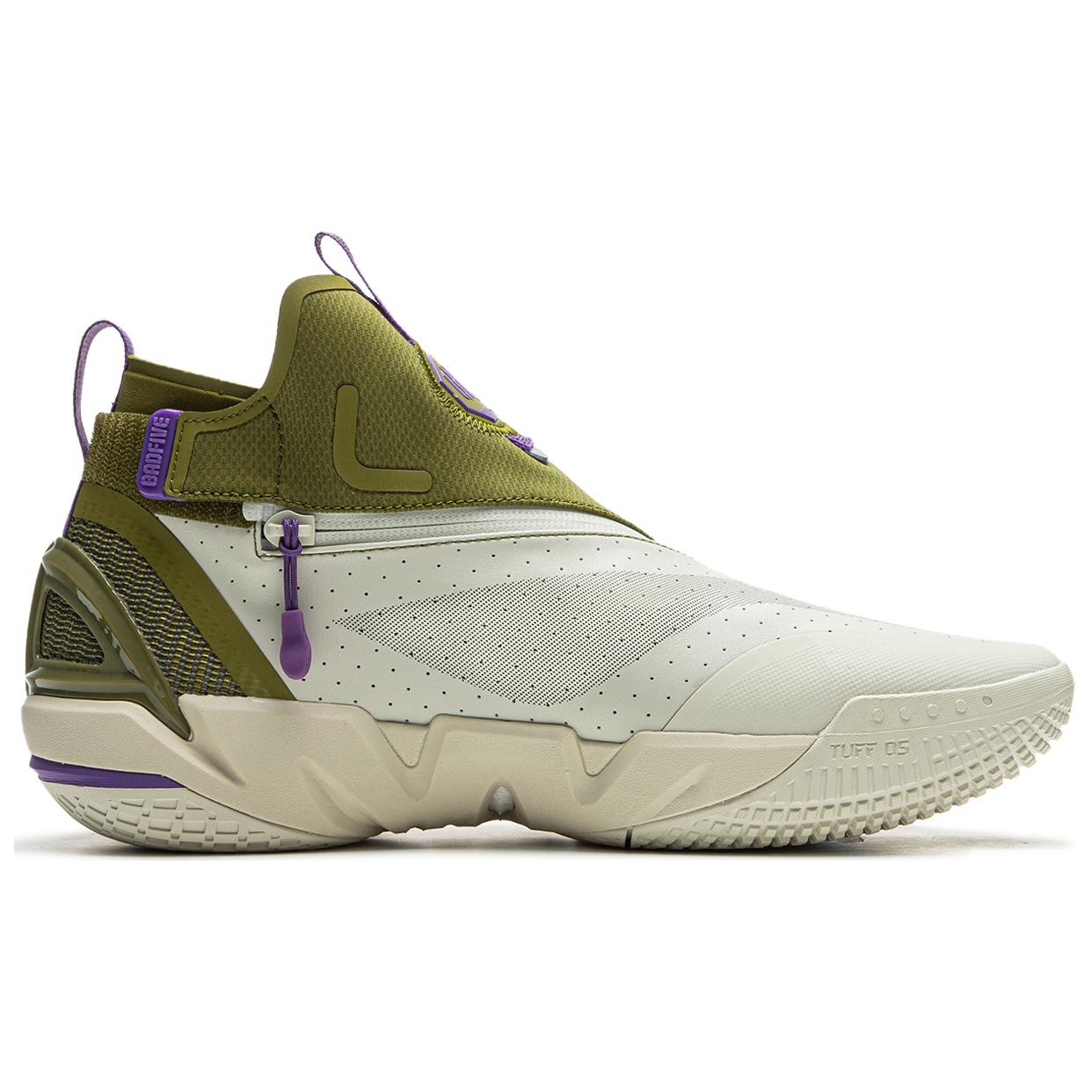 Li Ning BadFive 4.5 Slip Resistant, Abrasion Resistant, Anti Rollover Mid top Basketball Shoes Men’s Green