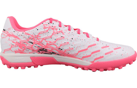 Li Ning TF Turf Artificial Turf Synthetic Leather Cushioning Slip Resistant Abrasion Resistant Soccer Shoes Men’s Pink