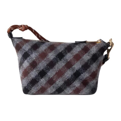 MIU MIU Wool Handbag Women’s Slate Gray & Cocoa Brown