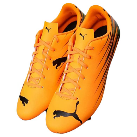 PUMA ATTACANTO 2 Abrasion Resistant Breathable Soccer Shoes Unisex Orange Black
