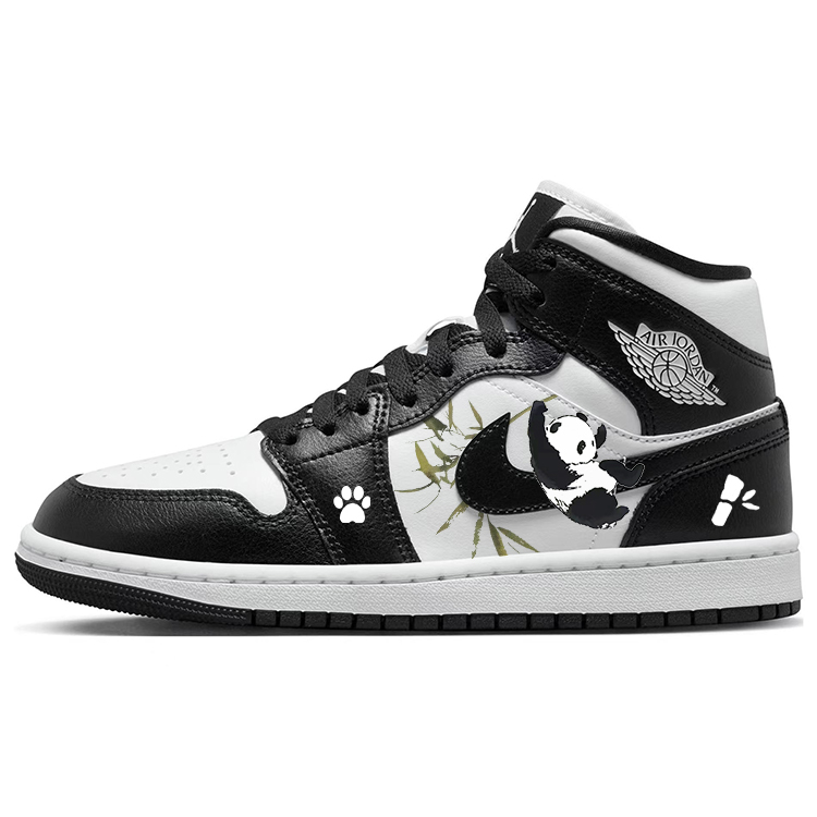 Jordan Air Jordan 1 Vintage Basketball Shoes Women’s Mid Top White/Black