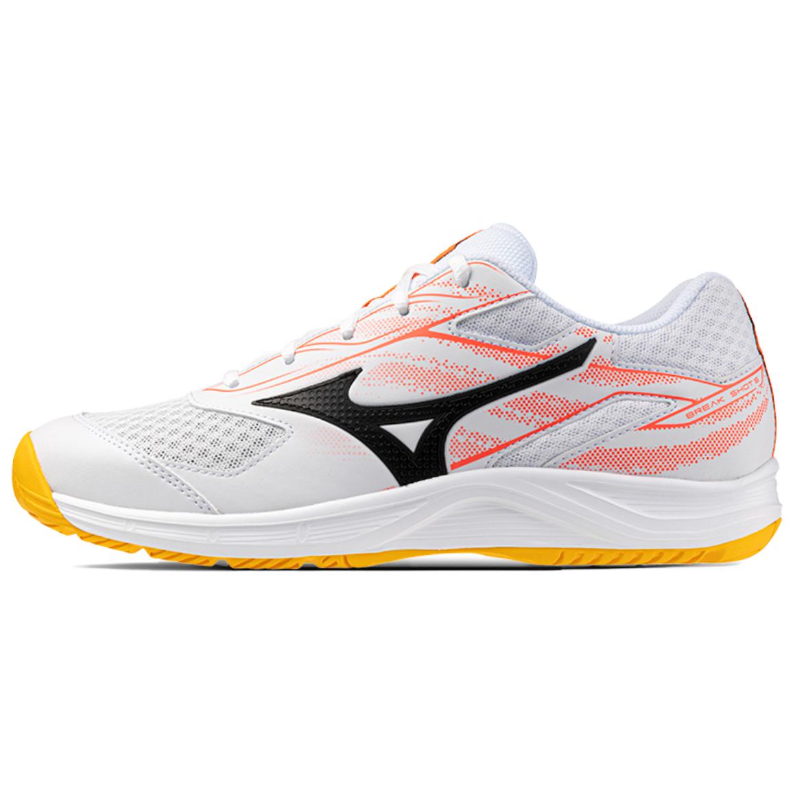 Mizuno BREAK SHOT 5 AC General Training Cushioning Slip Resistant Abrasion Resistant Tennis Shoes Unisex White Orange