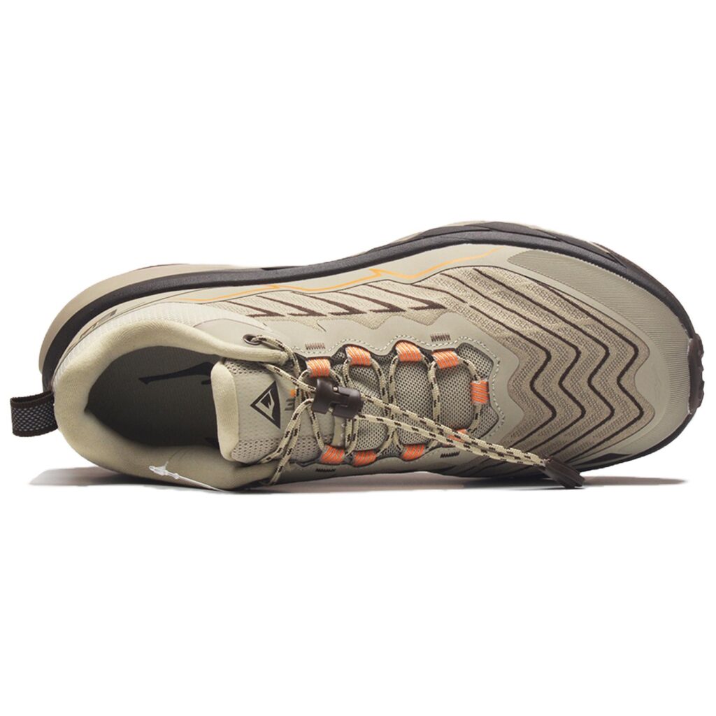 Erke Cushioning Abrasion Resistant Slip Resistant Low top Trail Running Shoes Men’s Brown Pine Tea Brown