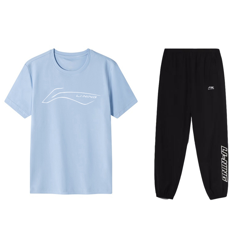 Li Ning Casual Sportswear Unisex Two Piece Set Black, White, Blue