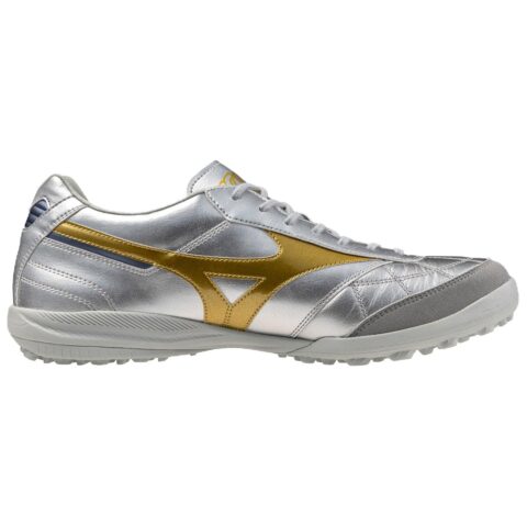 Mizuno MORELIA SALA TF Turf Slip Resistant Abrasion Resistant Soccer Shoes Unisex Silver