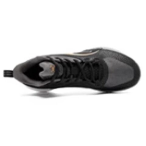 QIAODAN Halberd 7TEAM Cushioning Slip Resistant Mid top Q KUNGFU LIGHT Basketball Shoes Men’s Black Gray