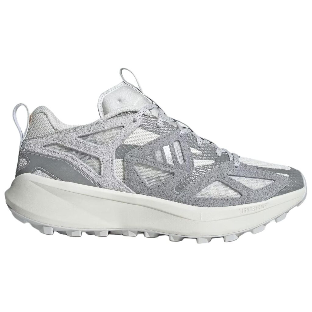 Adidas Kantai Trail Fashion Trend Textile, Leather Running Shoes Unisex White Gray Silver