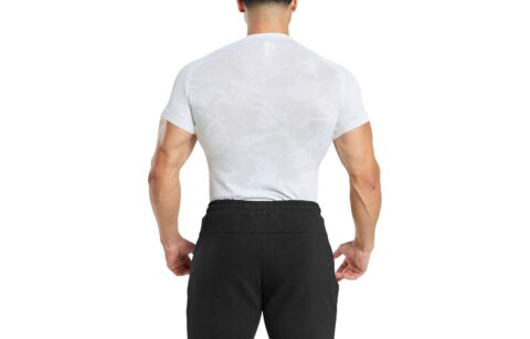GYMSHARK Workout Clothing Men’s White/Light Gray
