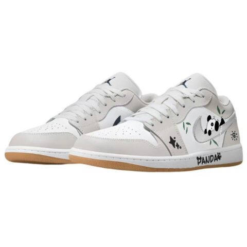 Jordan Air Jordan 1 Vintage Basketball Shoes Unisex Low Top White/Gray
