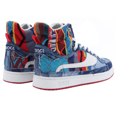 JACLAR Denim High top Vintage Basketball Shoes Unisex Blue