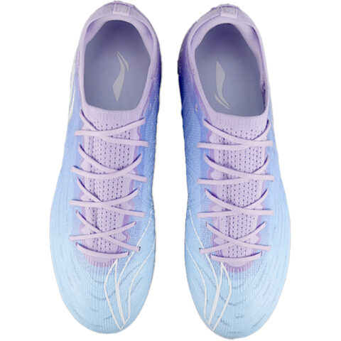 Li Ning MG Multi Ground Soft Ground Synthetic Leather Soccer Shoes Men’s Blue Purple