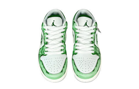 Jordan Air Jordan 1 Slip Resistant Abrasion Resistant Low top Vintage Basketball Shoes Unisex Green