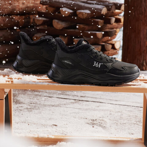 361° Fashion Comfortable Fleece Lined Slip Resistant, Abrasion Resistant, Thermal Mid top Running Shoes Women’s