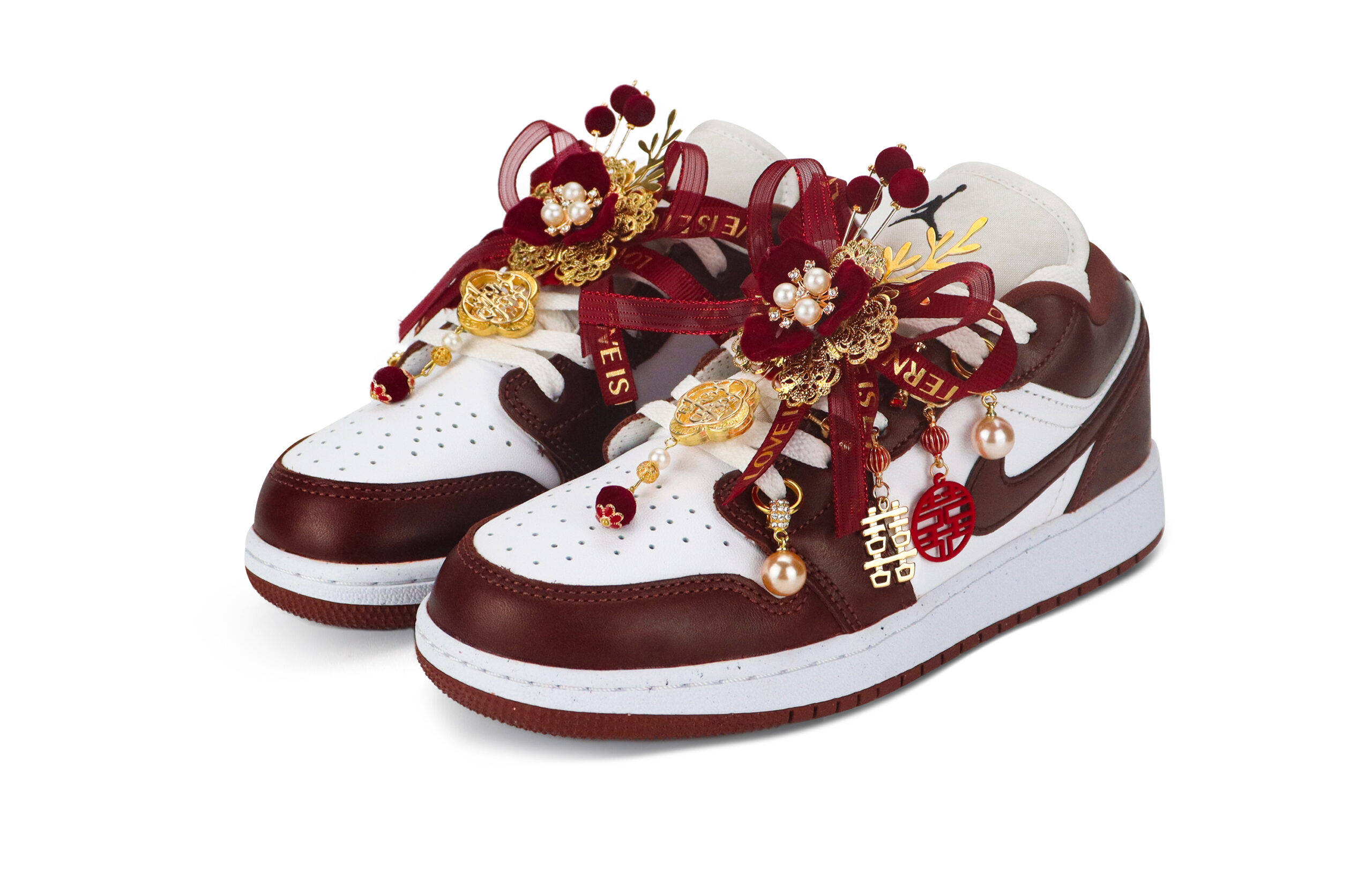 Jordan Air Jordan 1 Abrasion Resistant Abrasion Resistant Low top Vintage Basketball Shoes Unisex Burgundy
